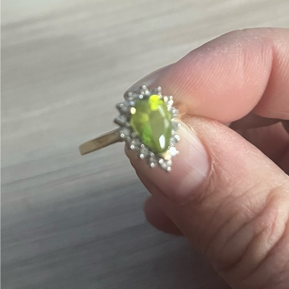 Peridot ring.  14k gold.